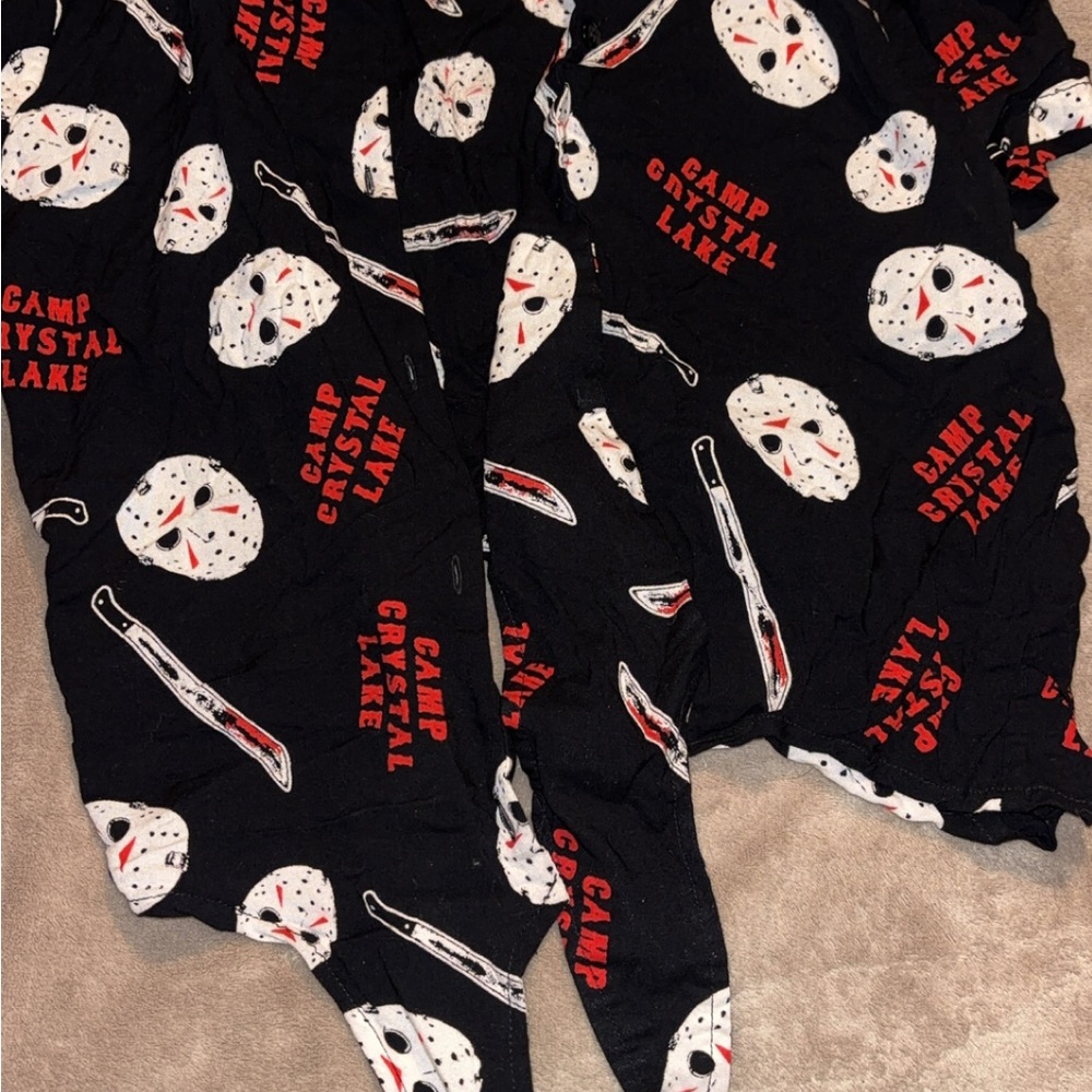 Camp Crystal Lake women’s crop top - Black and Red